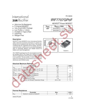 IRF7707GTRPBF datasheet  